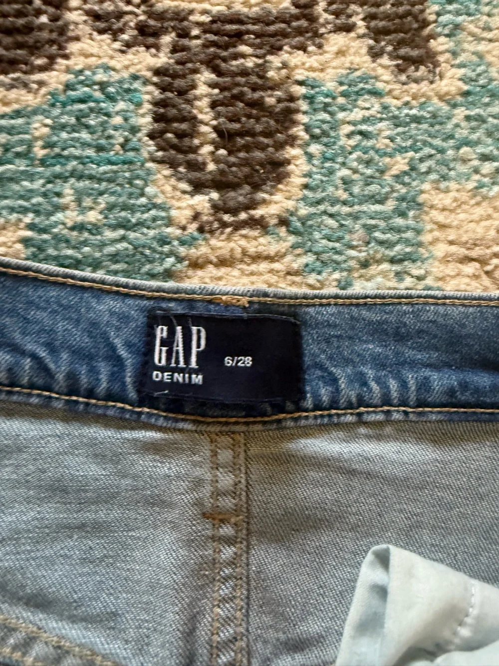 GAP Denim Maxi Skirt Women’s Size 6 Blue High Rise Front Slit A-Line Jean Skirt - Picture 6 of 8